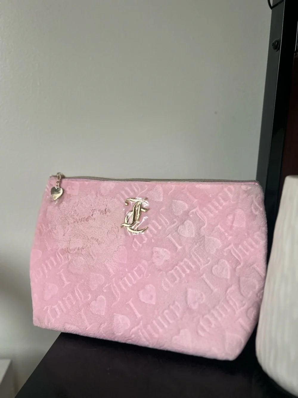 Juicy Couture Pink Velvet make up Cosmetic Pouch